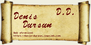 Denis Dursun vizit kartica